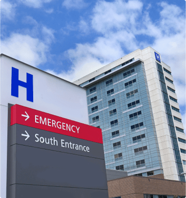 Hospital Entrance and Signage