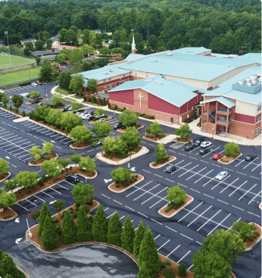 Aerial View of Church