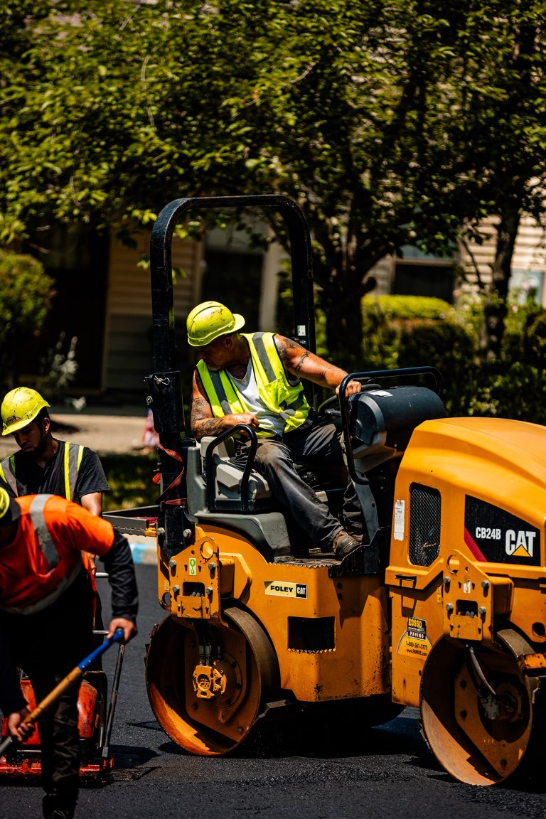 Men working in a residential area