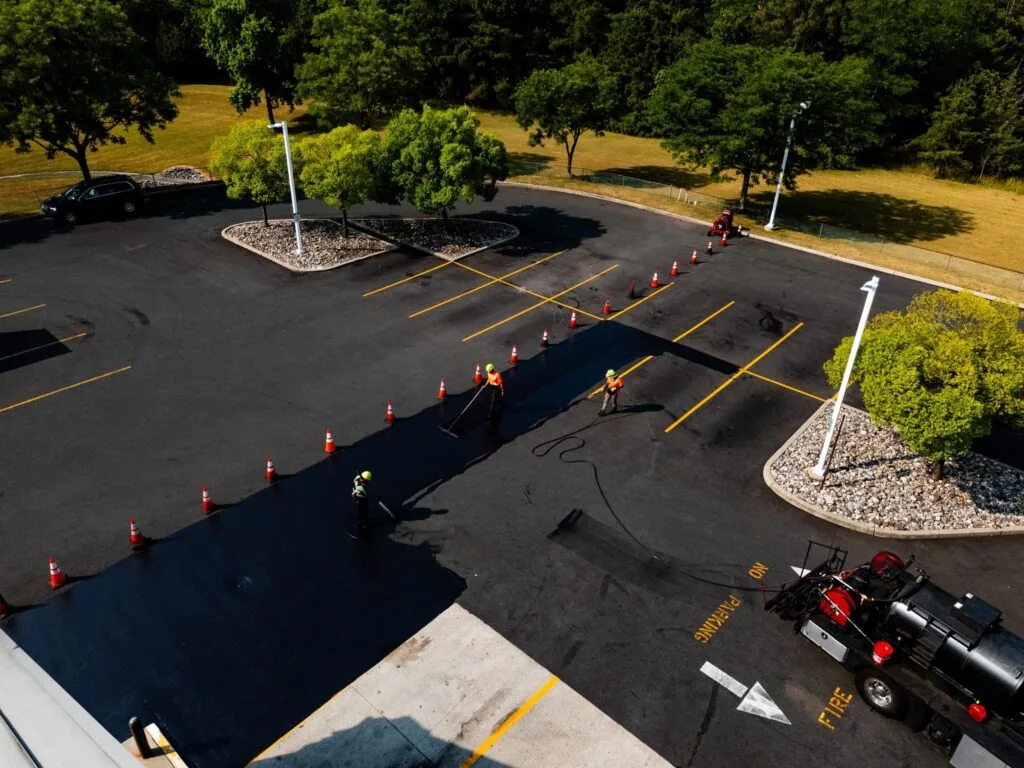 parking lot paving project in farmingdale, new jersey
