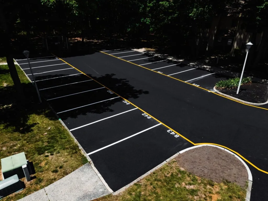 parking lot striping on commercial new jersey parking lot