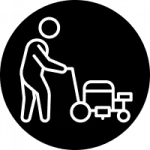 Worker Marking Pavement Icon